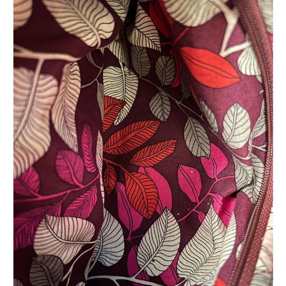 Retro Floral Vera Bradley Bowler Bag Pink Red Cotton Y2K Coquette Purse Floral - Picture 10 of 11